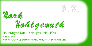 mark wohlgemuth business card